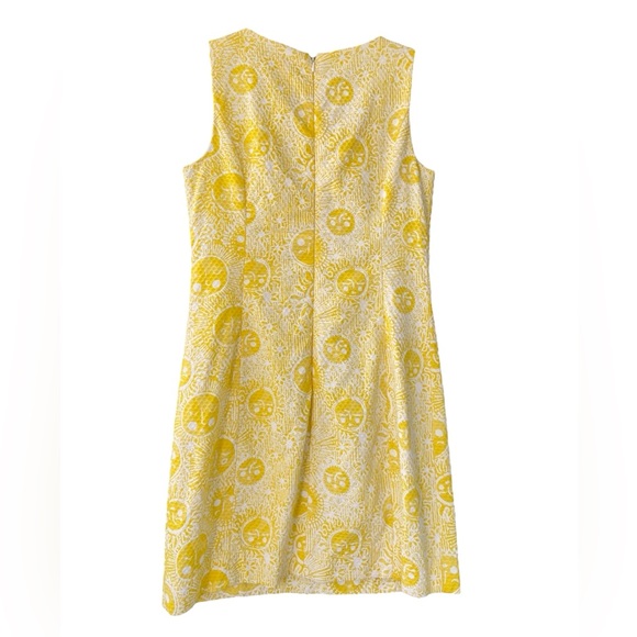 Lilly Pulitzer Sunglow Summer Sunshine Yellow White Shift Dress Size 4 - Picture 5 of 5